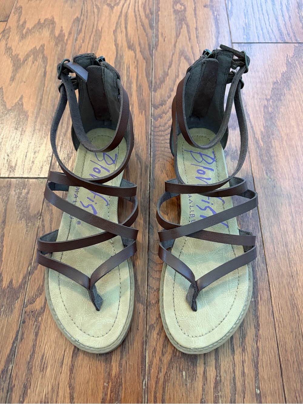 Blowfish Brown Strappy Gladiator Sandals